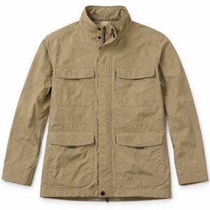 ExOfficio Field Jacket Men’s L Khaki Travel Utility Safari Lightweight Outdoor C